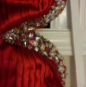 Red Satin Ball gown